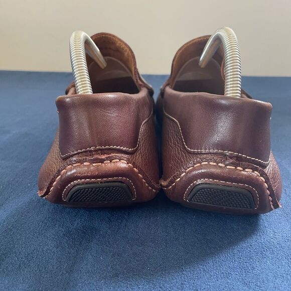 Massimo Matteo Firenze Shoes Men’s 10.5 M Brown Leather Driver Penny Loafers - Picture 6 of 9